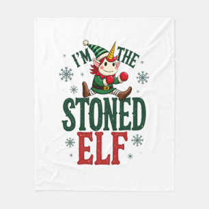 Cobertor De Velo Eu Sou O Elfo Chapado Unicórnio De Natal Antigo Da