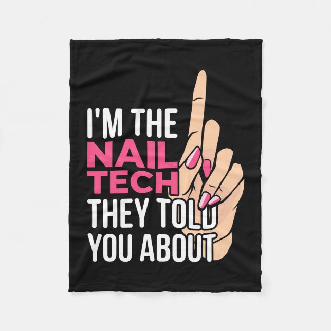 Cobertor De Velo Eu Sou O Nail Tech (Frente)