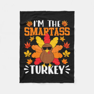 Cobertor De Velo Eu sou o Smart Turkey Engraçado Fall Autumn