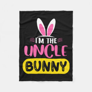 Cobertor De Velo Eu sou o tio Bunny Orelhas de Coelho Ovo Páscoa En