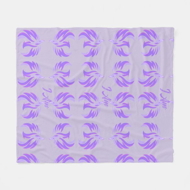 Cobertor De Velo Eu Sou Pássaro de Fogo Chama Violeta Ascendente (Frente (Horizontal))