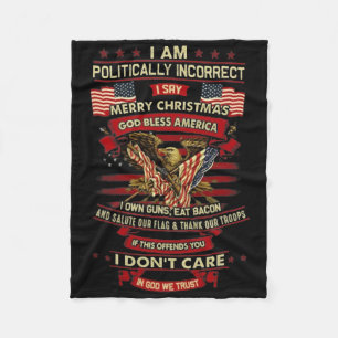 Cobertor De Velo Eu Sou Politicamente Incorreto Eu Digo Feliz Natal