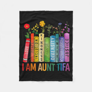 Cobertor De Velo Eu Sou Tia Tifa Flores Florais Tia Tifa Tia Engraç