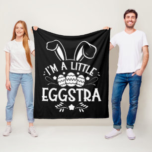 Cobertor De Velo Eu Sou um Coelhinho da Páscoa Um Pouco Eggstra Div