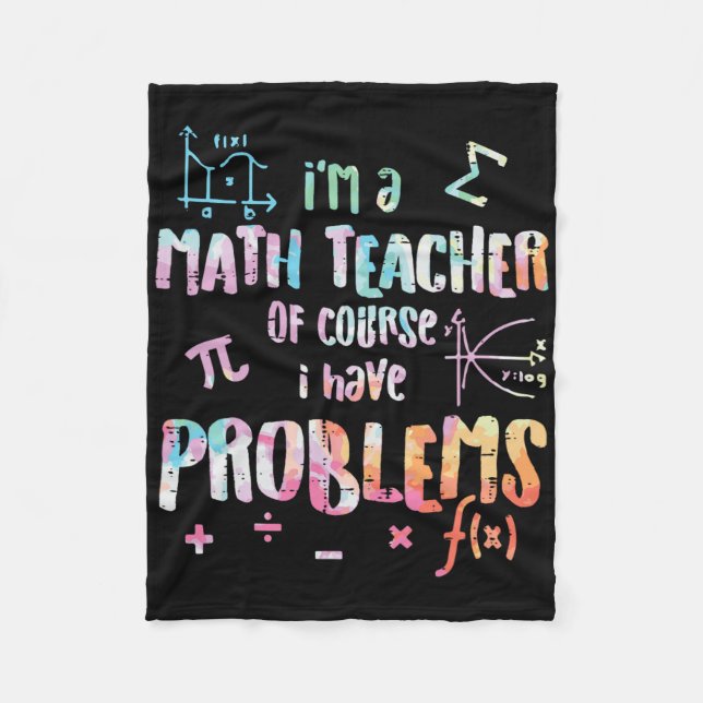 Cobertor De Velo Eu Sou Um Professor De Matemática Claro Que Tenho  (Frente)