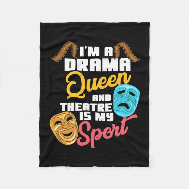 Cobertor De Velo Eu Sou Uma Rainha De Drama (Frente)