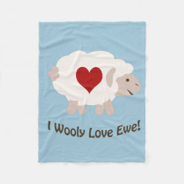 Cobertor De Velo Eu Te Amo! Azul