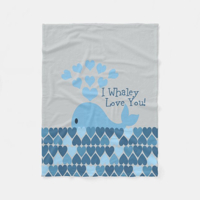 Cobertor De Velo Eu Te Amo! Azul (Frente)