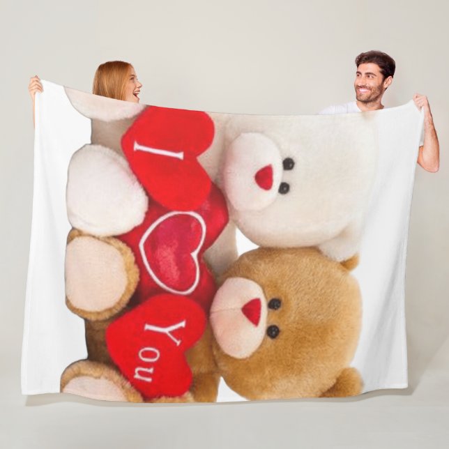 Cobertor De Velo Eu Te Amo, Casal Do Urso De Teddy (In Situ)