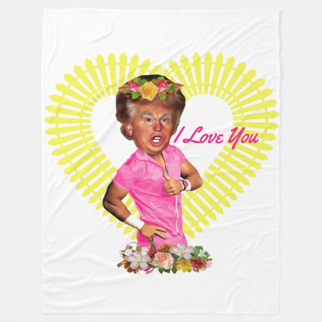 Cobertor De Velo eu te amo, donald Trump Blanket (Frente)