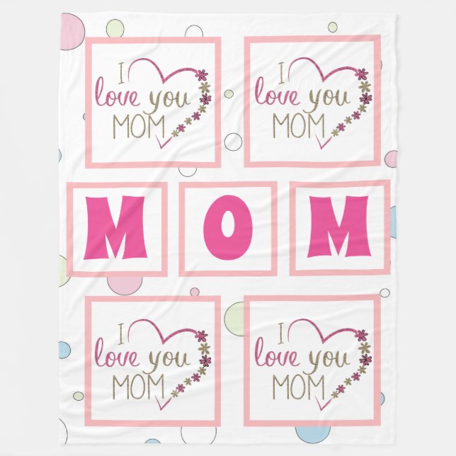 Cobertor De Velo Eu te amo mãe (Frente)