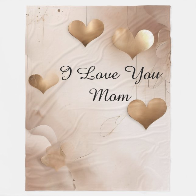 Cobertor De Velo Eu Te Amo Mãe (Frente)