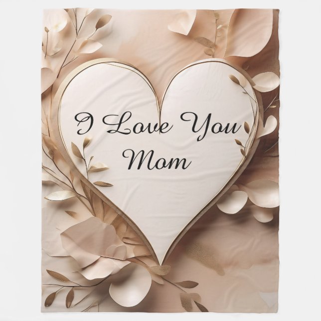 Cobertor De Velo Eu Te Amo Mãe (Frente)