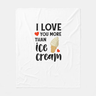 Cobertor De Velo Eu Te Amo Mais Do Que Sorvete Doce Citação De Amor