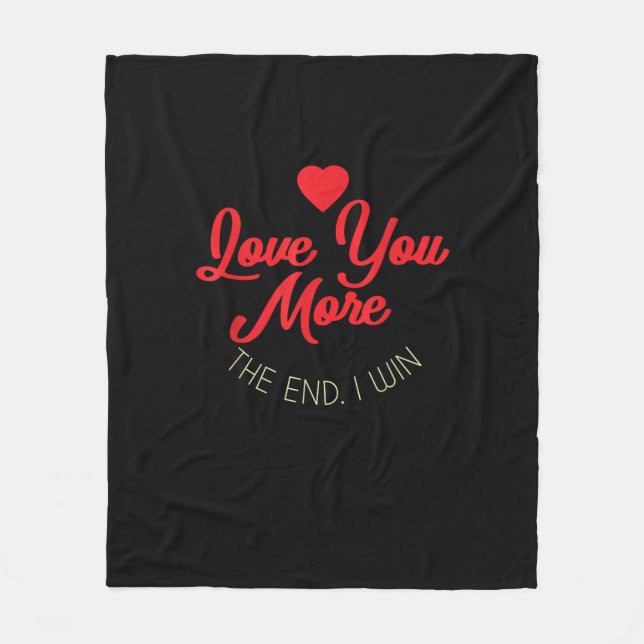 Cobertor De Velo Eu te amo mais se eu ganhar Piada de estilo de Val (Frente)