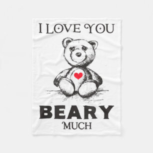 Cobertor De Velo Eu Te Amo Muito Urso Amante Homens Mulheres Piada
