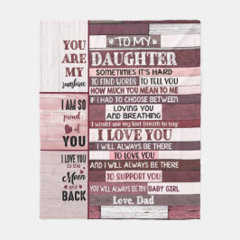 Cobertor De Velo Eu te amo... presente para a filha