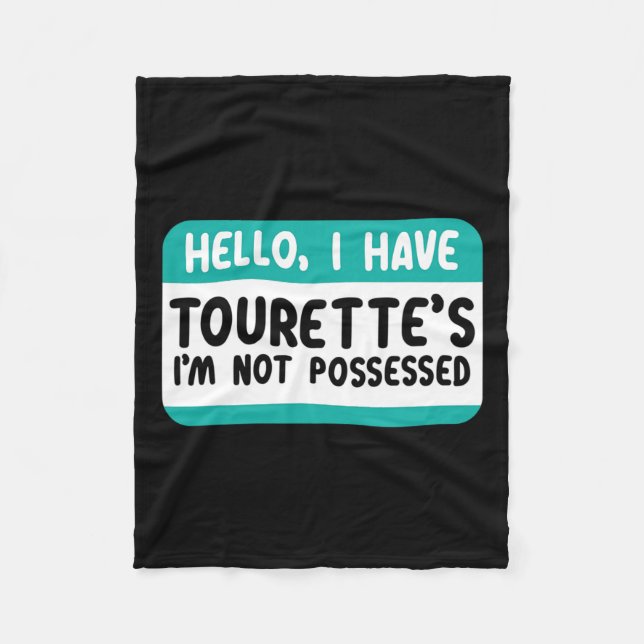 Cobertor De Velo Eu Tenho Síndrome Touretal Sensibilização Fita Tea (Frente)