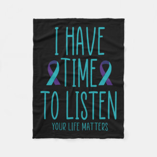 Cobertor De Velo Eu Tenho Tempo Para Ouvir Suicídio Sensibilização 