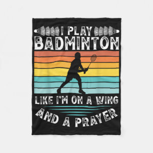 Cobertor De Velo Eu Toco Badminton Como Eu Em Uma Ala E Uma Ba De O