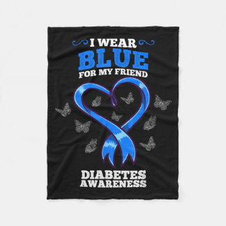 Cobertor De Velo Eu Uso Azul Para A Conscientização Da Diabetes Do