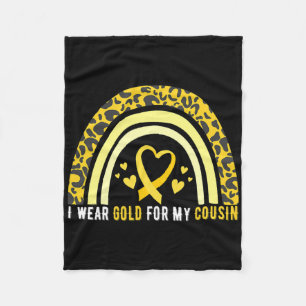 Cobertor De Velo Eu Uso Dourado Para a Consciência do Câncer Infant