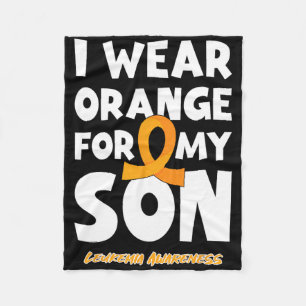 Cobertor De Velo Eu Uso Laranja Pelo Meu Filho Leucemia Câncer no S