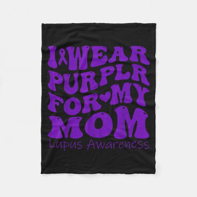 Cobertor De Velo Eu Uso Roxo Para a Conscientização do Lúpus da Min (Frente)