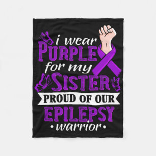 Cobertor De Velo Eu Uso Roxo Para Minha Irmã Guerreira da Epilepsia