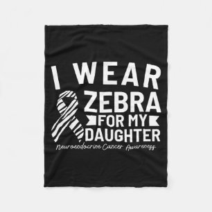 Cobertor De Velo Eu uso zebra para o câncer neuroendócrino da minha
