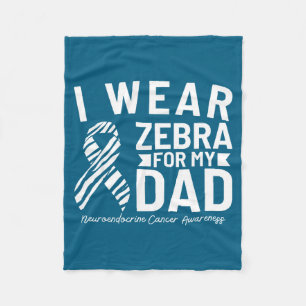 Cobertor De Velo Eu uso zebra para o meu pai câncer neuroendócrino