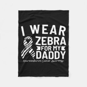 Cobertor De Velo Eu uso zebra para o meu papai câncer neuroendócrin