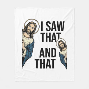 Cobertor De Velo Eu Vi Aquele Jesus Engraçado Espiando Design de Ca
