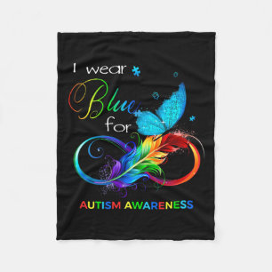 Cobertor De Velo Eu Visto Azul Para A Consciência Autista Mês Homen