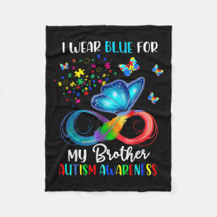 Cobertor De Velo Eu Visto Azul Para Meu Irmão Autismo Quebra-cabeça