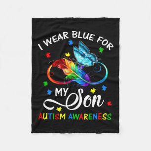 Cobertor De Velo Eu Visto Azul Para O Meu Filho Autismo Consciência