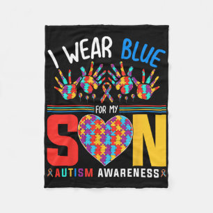 Cobertor De Velo Eu Visto Azul Para O Meu Filho Autismo Quebra-cabe