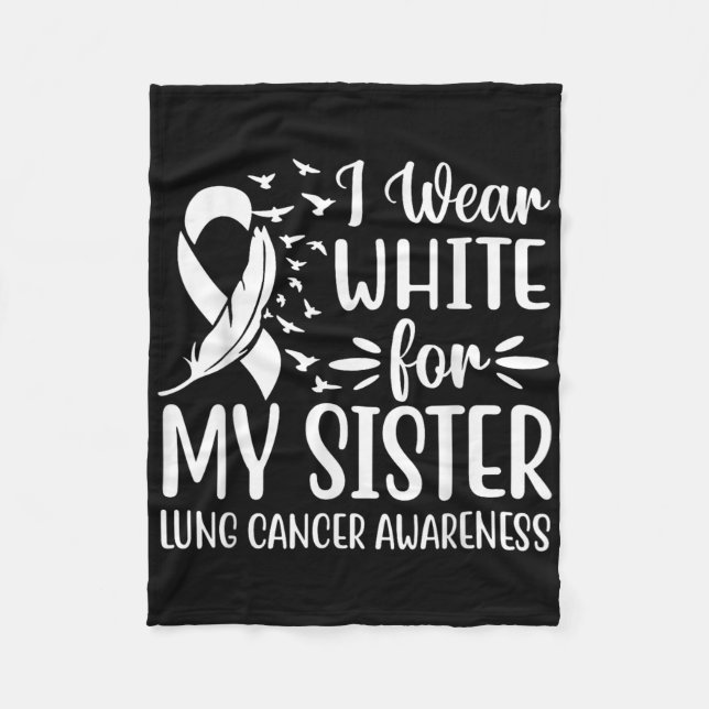 Cobertor De Velo Eu Visto Branco Para Minha Irmã Cancer Pulmonar Aw (Frente)