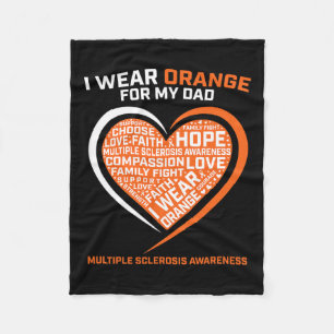 Cobertor De Velo Eu Visto Laranja Para O Meu Pai Esclerose Múltipla
