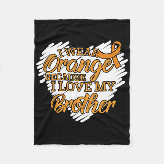 Cobertor De Velo Eu Visto Laranja Porque Eu Amo Meu Irmão Leucemia 