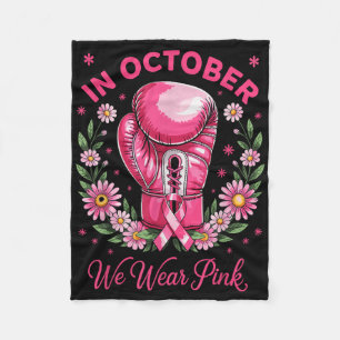 Cobertor De Velo Eu Visto Rosa Para Consciência Do Cancer Da Mama _