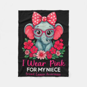 Cobertor De Velo Eu Visto Rosa Para O Meu Cancer De Mama De Elefant