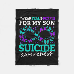 Cobertor De Velo Eu Visto Roxo E Teal Para O Meu Filho Suicida Prev