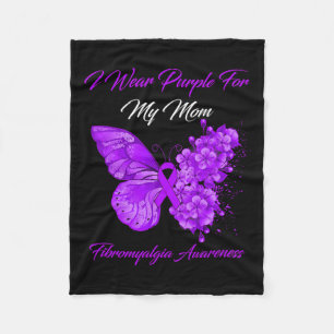 Cobertor De Velo Eu Visto Roxo Para A Minha Mãe Guerreira Da Fibrom