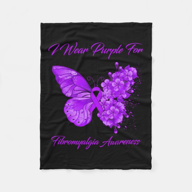 Cobertor De Velo Eu Visto Roxo Para Conhecer Fibromialgia 2 (Frente)