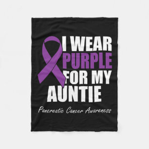 Cobertor De Velo Eu Visto Roxo Para Minha Tia Câncer de pâncreas Aw