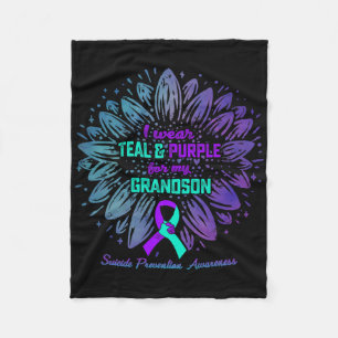 Cobertor De Velo Eu Visto Roxo Teal Para Prevenção Suicida De Neto