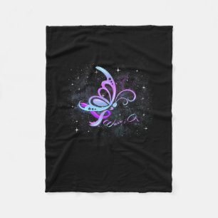Cobertor De Velo Eu Visto Teal E Roxo Para Alguém Que Eu Amo Suicíd