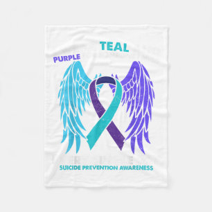 Cobertor De Velo Eu Visto Teal E Roxo Por Alguém Que Sinto Falta De