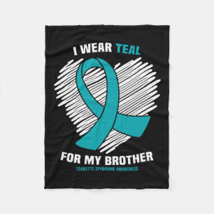 Cobertor De Velo Eu Visto Teal Para Meu Irmão Sindroma Tourette Com